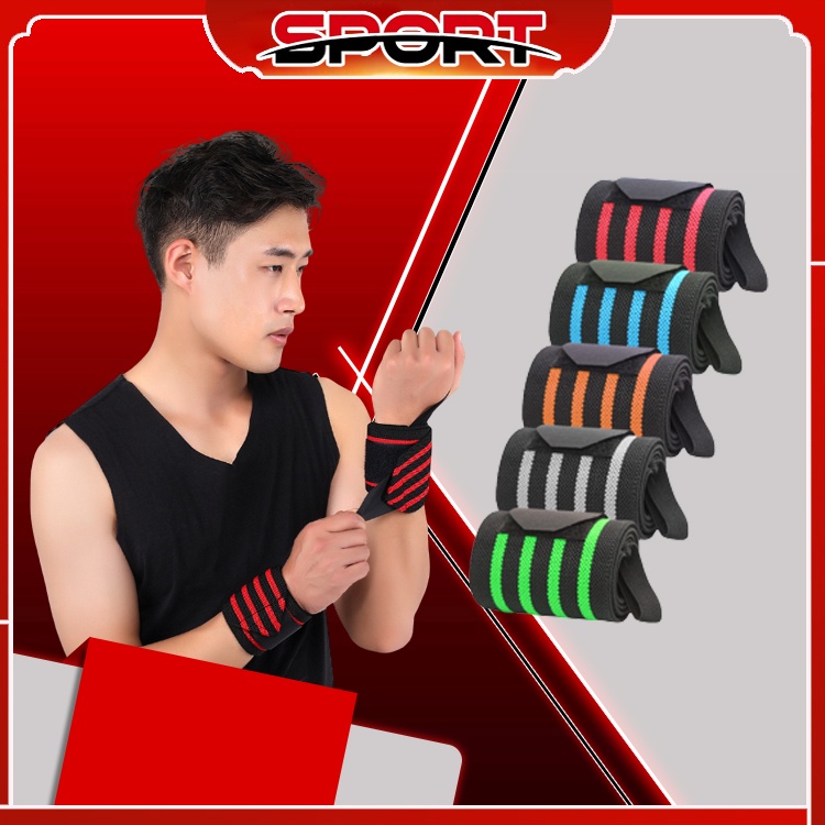 Quấn Cổ Tay Tập Gym dài 45cm băng quấn cổ tay tập gym cao cấp Một Đôi