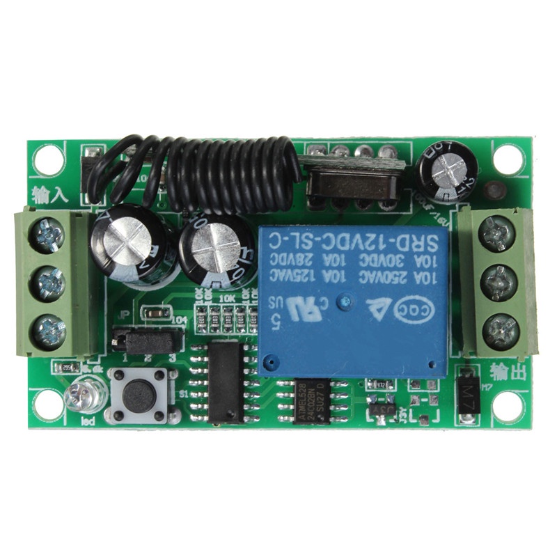 Hệ Thống Điều Khiển Từ Xa Không Dây Dc 12V 10A 1Ch 2 Nút Chống Thấm Nước 433Mhz