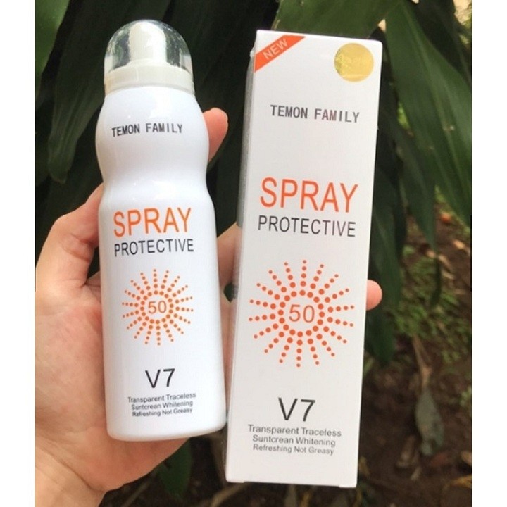 [GIÁ HUỶ DIỆT] Kem Chống Nắng Toàn Thân Dạng Xịt Sun Screen V7 Hàn Quốc 180ml – kem dưỡng trắng da body