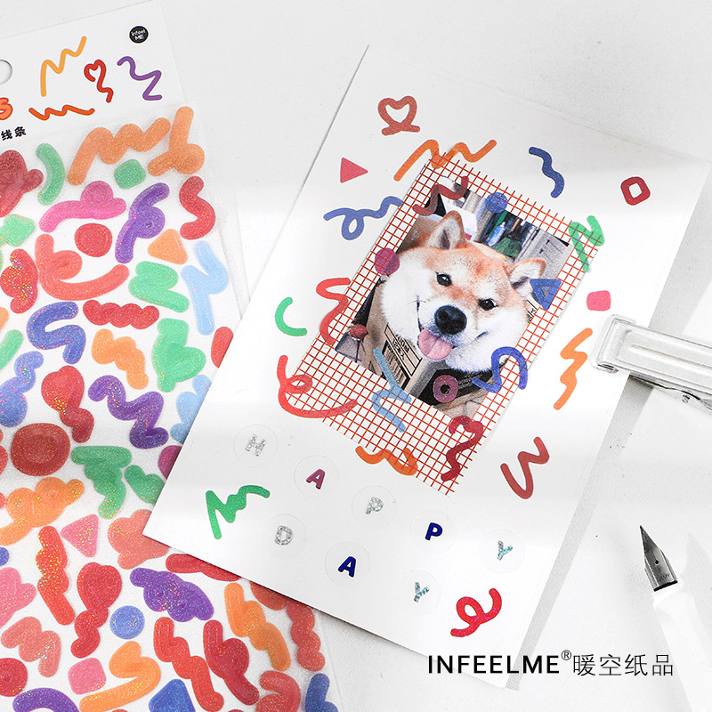 Tấm Hình Dán Infeel.Me Nhiều Hình Tùy Chọn Đáng Yêu Dùng Trang Trí Sổ Tay