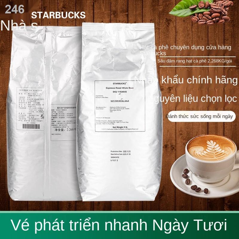 【HOT】Cửa hàng hạt cà phê Starbucks đặc biệt espresso kiểu Mỹ Bột đen rang đậm 500-1000g