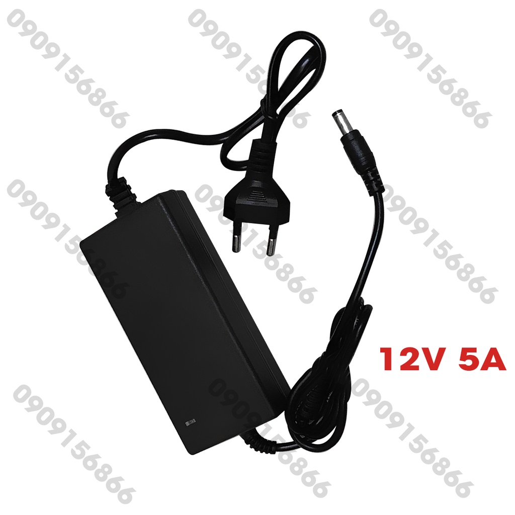 Nguồn 12v 5a adapter ( loại liền dây)