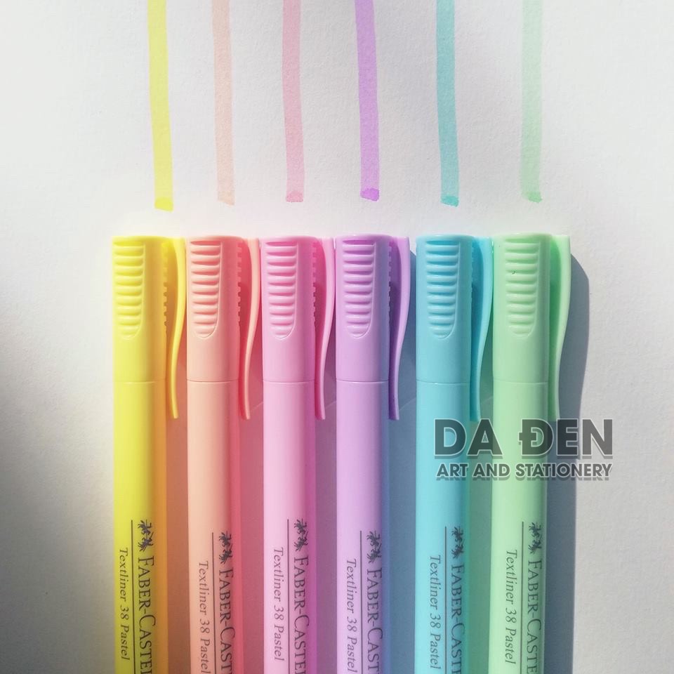 [DA ĐEN] Bút Dạ Quang Faber Castell 38 Textliner Màu Pastel