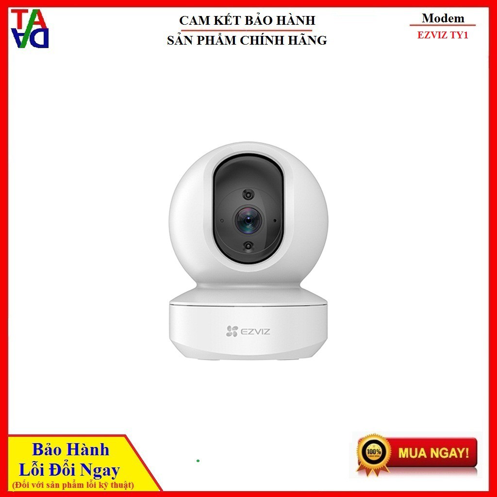 Camera IP Wifi Không Dây Ezviz TY1 1080P - Hàng Chính Hãng - Bảo hành 24 tháng 1 đổi 1