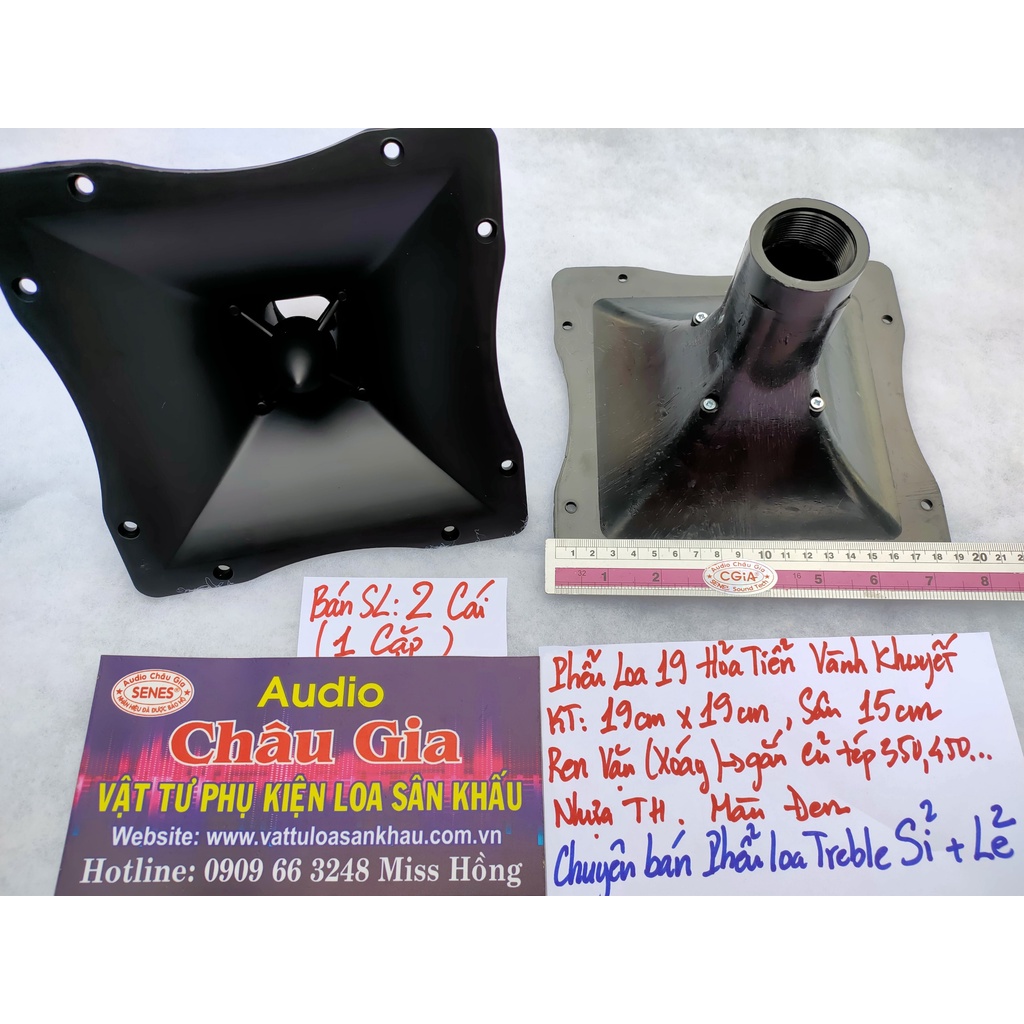 Phễu loa treble 19cm khuyết hỏa tiễn 2 cái Audio Châu Gia