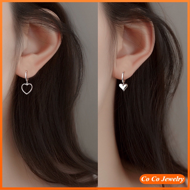 Khuyên Tai Hình Trái Tim Phong Cách Hiphop Thời Trang