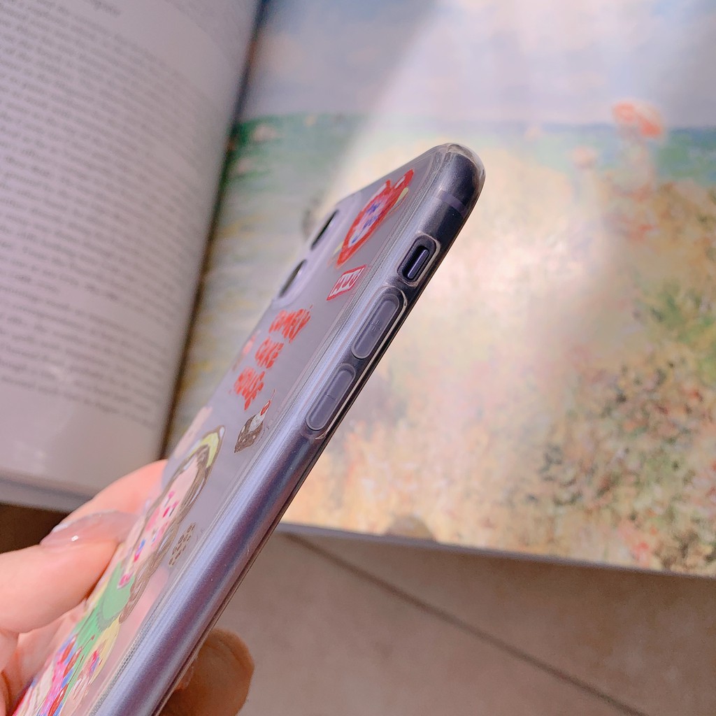 Ốp lưng iphone - Ốp silicon dẻo trong suốt Girl cake dành cho iphone 6 đến 14promax - t66