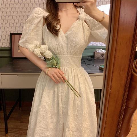 Đầm Ngắn Tay Thiết Kế Mới Xinh Xắn Thời Trang Dành Cho Nữ