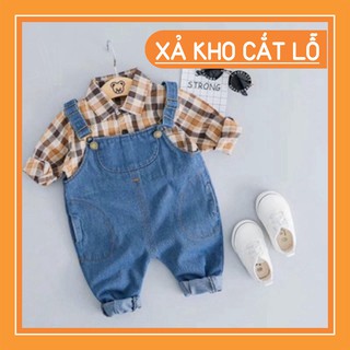 Quần áo sale sốc- Yếm jean cho bé trai