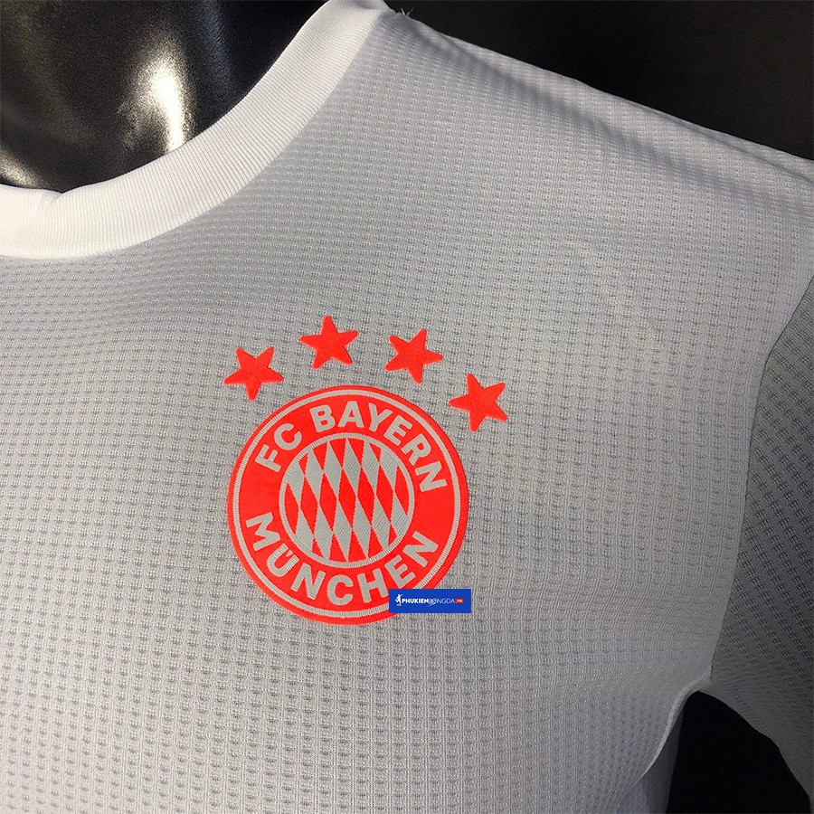 Áo Bayern Munich trắng xám sân khách 2020-2021, áo Bayern Munich sân khách 2021 trắng xám SF ❝Thái Lan❞