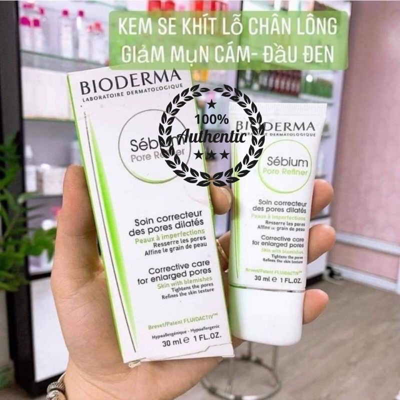 [Bill pháp] Kem dưỡng ẩm kiềm dầu- Se khít lỗ chân lông Bioderma 30ml