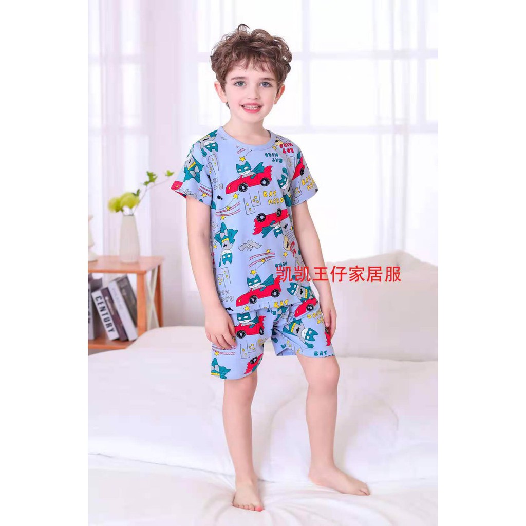 Đồ bộ tay ngắn BINNIE SHOP Đồ bộ mùa hè bé trai từ 7-15kg (0-3 tuổi) chất vải cotton quảng châu xuất hàn KaiKai KTN1