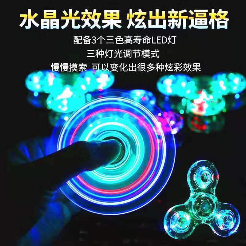Con Quay Đồ Chơi spinner Có ĐèN LED PháT SáNg Trong SuốT