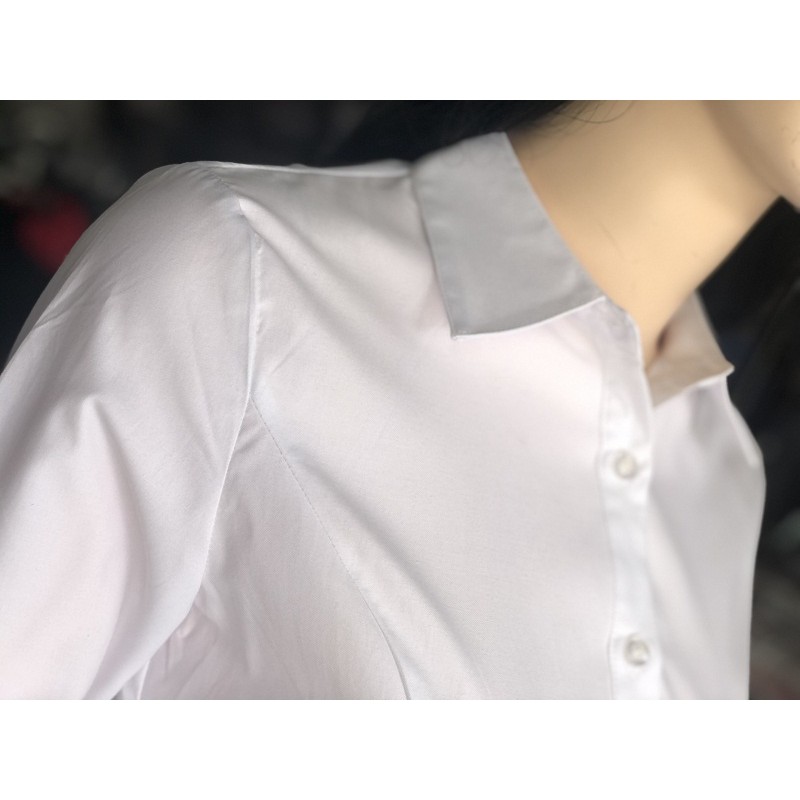 Sơ mi nữ dài tay/FREESHIP EXTRA/ sơ mi trắng trơn 37-55kg