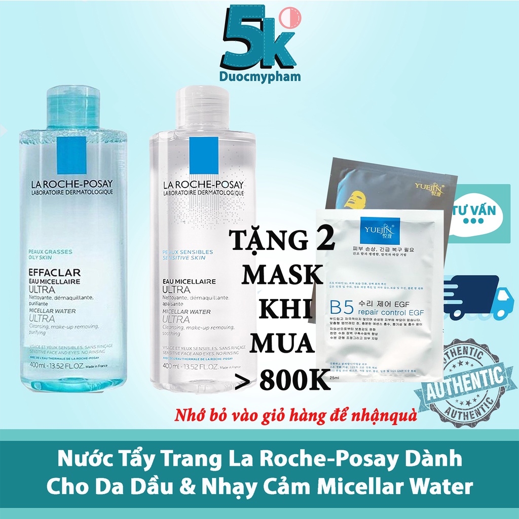 [CHÍNH HÃNG] Nước tẩy trang La Roche-Posay cho da da dầu &amp; nhạy cảm Micellar Water 400ml