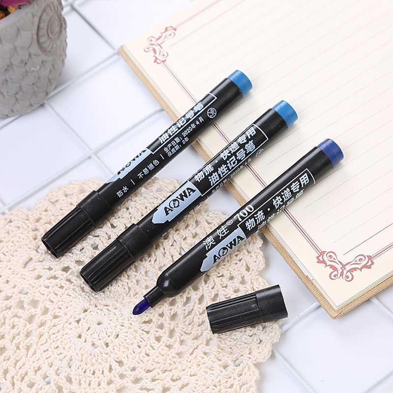 Bộ 3 Bút Lông Đánh Dấu Dầu Vĩnh Viễn Đầu Trung Bình Khô Nhanh Và Chống Nước Nhiều Màu Sắc