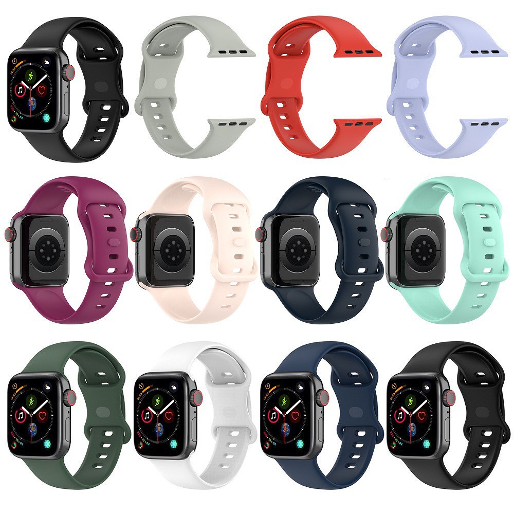 Dây đeo tpu thay thế cho đồng hồ thông minh thích hợp cho Apple Watch Series 6 5 4 3 2 1