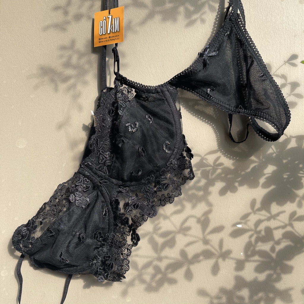 Set Bralette có gọng không mút chất ren co giãn mềm mại ôm trọn bầu quả Cô Kim 7 | BigBuy360 - bigbuy360.vn
