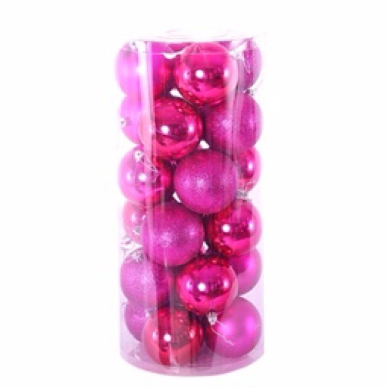 Noel -  12 Trái châu 2cm, 10 trái 3cm, 6 trái 4 cm trang trí Giáng sinh