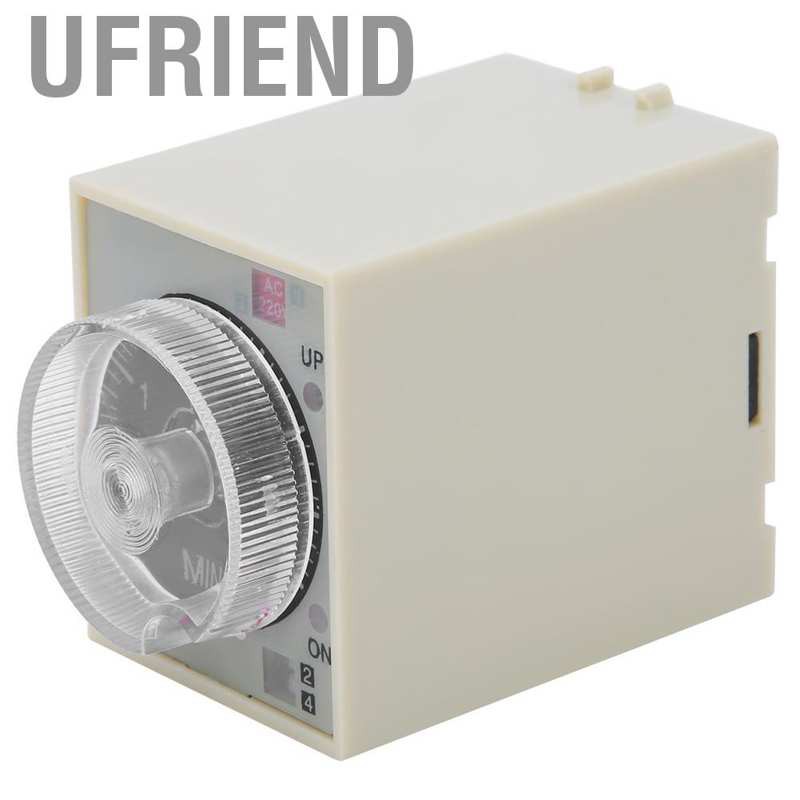 Ufriend 1pc 220V Power On Delay Timer Time Relay W/ Adjustable Knob 4min 40min 4h 24h