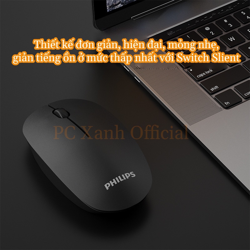 Chuột máy tính không dây bluetooth  chính hãng Philip chuyên PC Gaming Máy tính Laptop