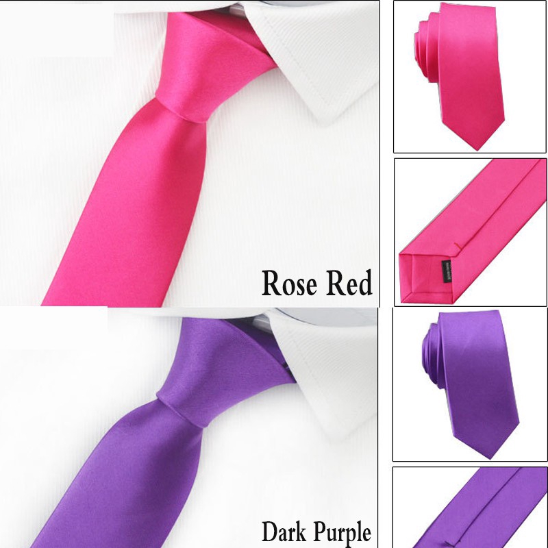 Cà vạt dài màu trơn phong cách thanh lịch sang trọng cho nam