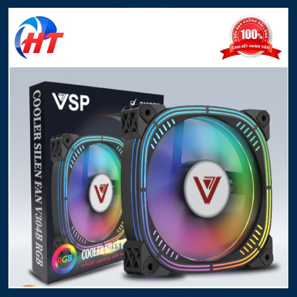 Fan tản nhiệt case VSP LED RGB V304B