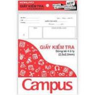 Giấy Kiểm Tra Cấp 1 Campus 15 Tờ Đôi Dòng Kẻ 4 Ôly Mã Số TPBF100G