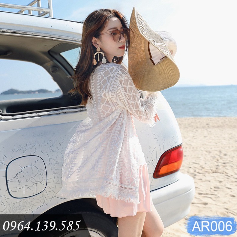 Áo choàng ren đi biển cao cấp, chất ren đẹp, mềm mại, họa tiết sang trọng ấn tượng, khoác ngoài bikini, bra | AR006 - HÀ | BigBuy360 - bigbuy360.vn