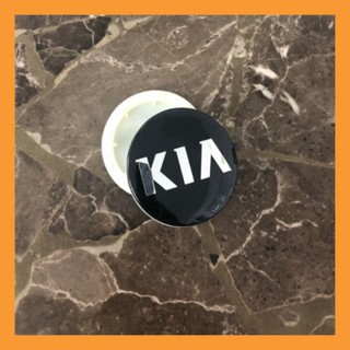 Logo chụp mâm bánh xe ô tô Kia 58mm: Mầu Đen và Bạc MTH