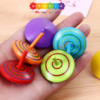 Đồ chơi con cù con quay bằng gỗ cho bé