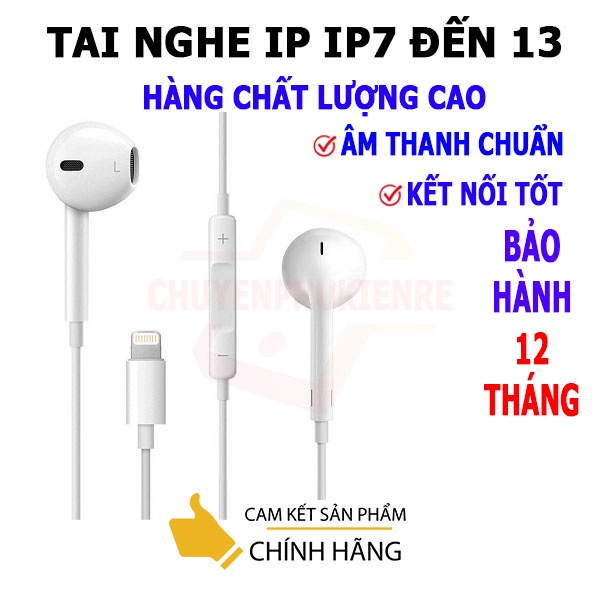 Tai nghe ip 7/8X/Xs bắt bluetooth tương thích với dòng ip 7/8/7 Plus/8 Plus/X/Xsmax/11promax/12 bảo hành 12 tháng