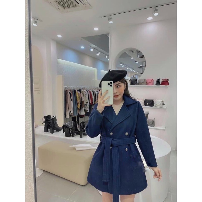 ÁO KHOÁC DẠ ĐAI EO