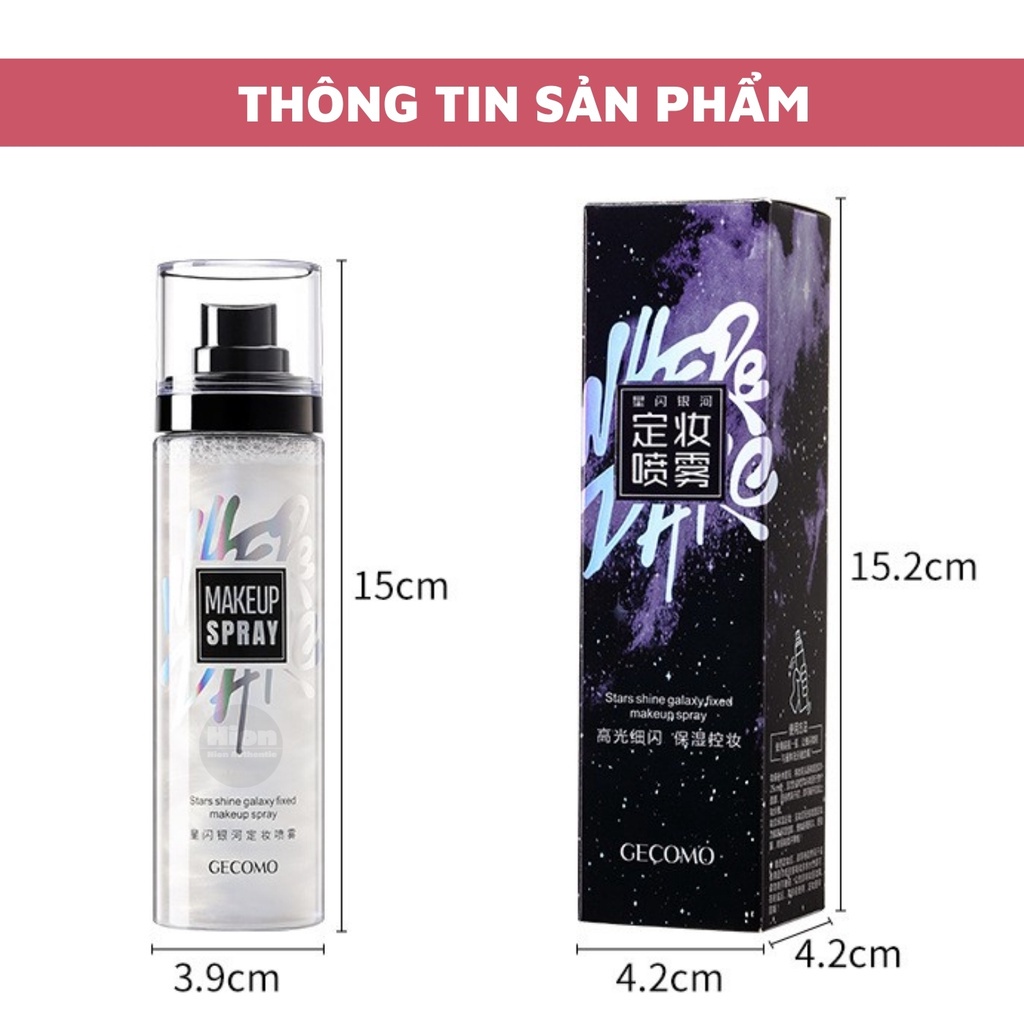[ hot sale ] Xịt Khoá Nền - Khóa Trang Điểm - Makeup GECOMO Dưỡng Ẩm Kiềm Dầu Chống Thấm Nước | BigBuy360 - bigbuy360.vn