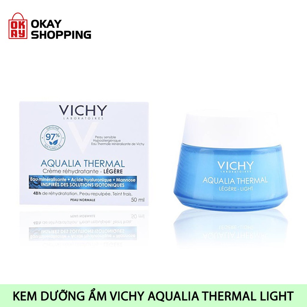 Kem dưỡng ẩm cho da khô, da mất nước và da nhạy cảm Vichy aqualia thermal light 50ml | WebRaoVat - webraovat.net.vn