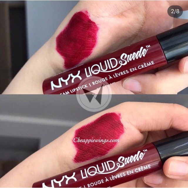 Son kem NYX Liquid Suede Cream Lipstick 03 Cherry Skies