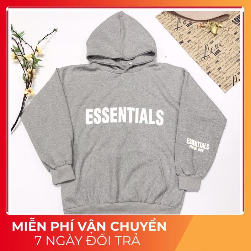 Áo nỉ hoodie ESSENTIALS nam nữ from rộng unisex có mũ chất nỉ ngoại đẹp dày ấm phong cách Hàn Quốc BT 120