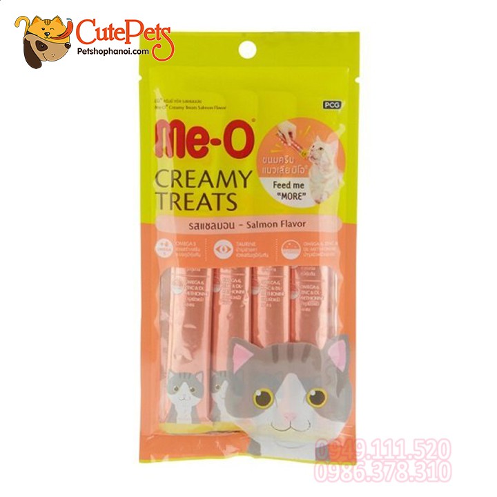 kem súp cho mèo Me-o Creamy Treats 60g cho mèo (gói 4 thanh) - Phụ kiện thú cưng Hà Nội
