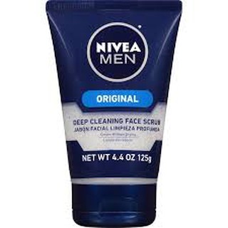 Tẩy da chết da mặt cho nam Nivea Men Original deep cleansing face scrub 125g(Đã giảm 15%)