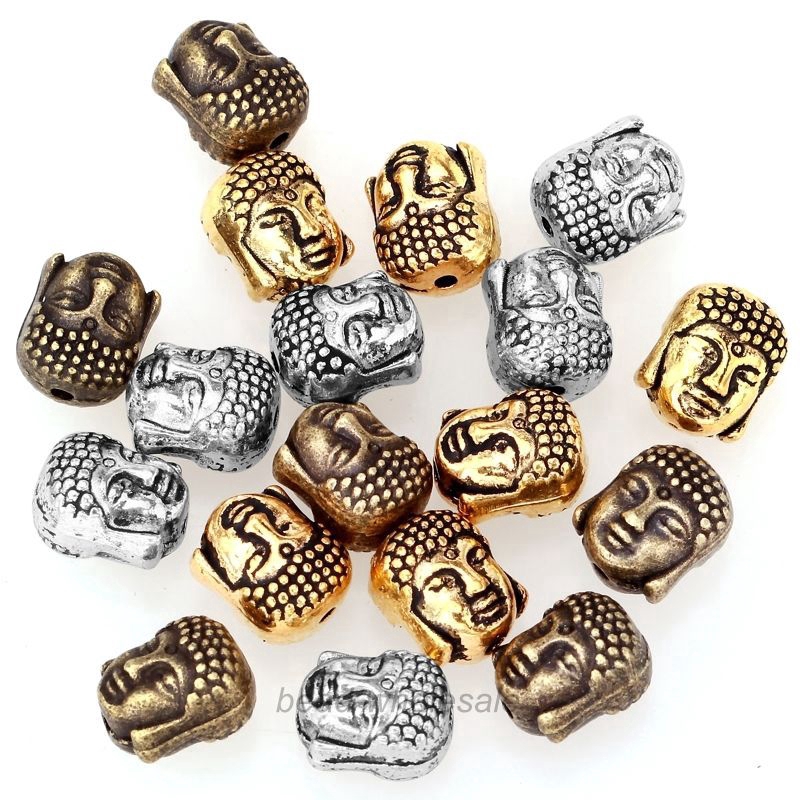 Set 20 hạt kim loại làm đồ trang sức 10x8mm sử dụng tiện lợi