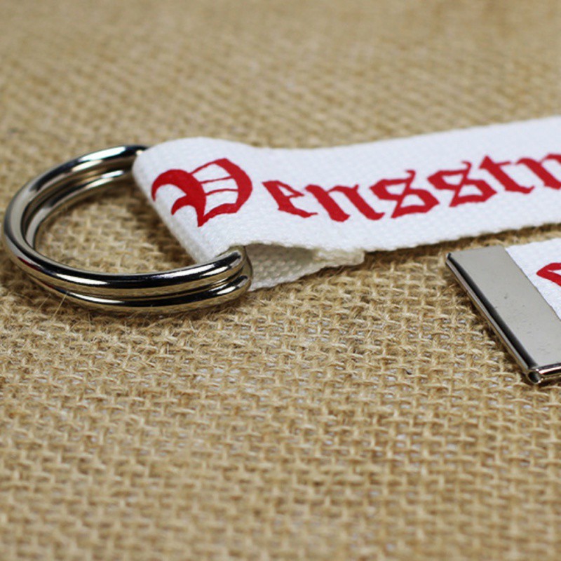 Thắt lưng canvas in chữ cá tính cho nữ