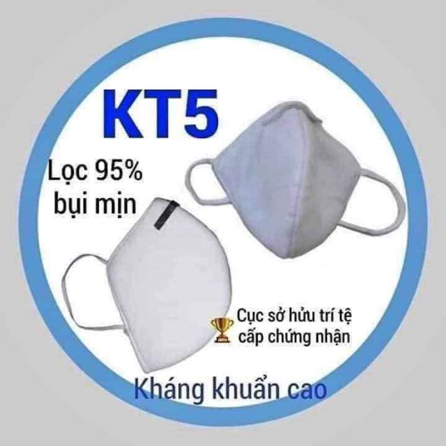 KHẨU TRANG KT5
Hàng sẵn
 Ra đường nên chuẩn bị cho bản thân một chiếc khẩu trang để bảo vệ sức khoẻ bán theo sét 5 cái n