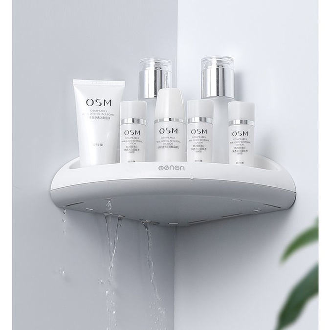 Kệ Góc Dán Tường Cao Cấp OENON Chính Hãng, Kệ Để Đồ Nhà Tắm - Nhà Bếp Tiên Lợi Kèm Miếng Dán Siêu Chắc