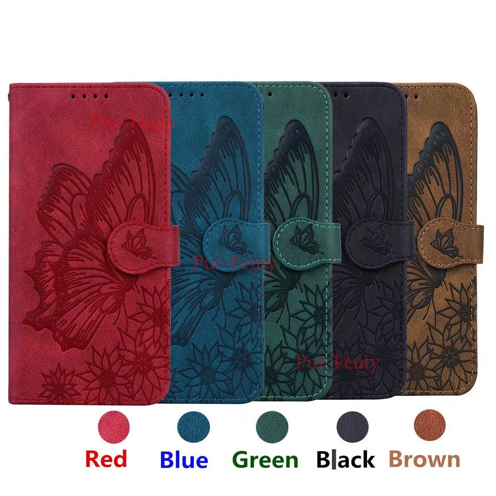 Retro Butterfly Leather Case for Samsung Galaxy S8 G950F G950FD S8 Plus G955 G955FD S9 G960F G960F/DS S9 Plus G965F G965F/DS S10 SM-G973F/DS SM-G973U S10 Plus SM-G975F/DS SM-G975U S20 Note 20 20 Ultra Flip Cover