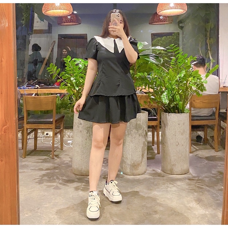 BIGSIZE Sét sơ mi cổ nhọn bigsize 50-90kg