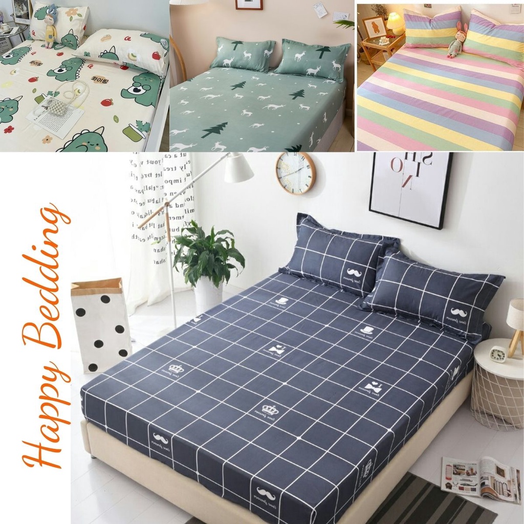 Ga Trải Giường Cotton Poly, Ga Nệm Drap Giường M2 M4 M5 M6 M8 2M2 Đủ Họa Tiết - HappyBedding (Bo Chun Miễn Phí) | BigBuy360 - bigbuy360.vn