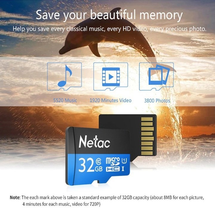 THẺ NHỚ NETAC 32GB CLASS 10 CHO ĐIỆN THOẠI, MÁY ẢNH, CAMERA