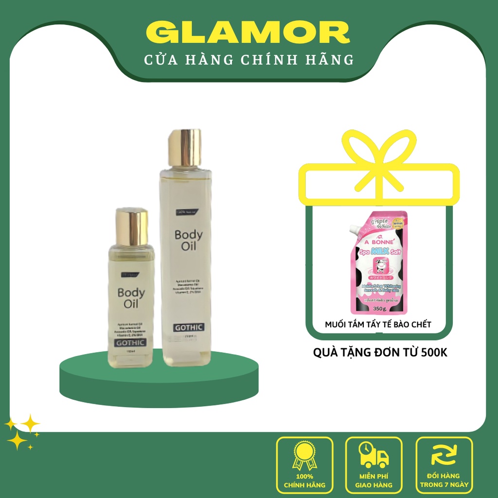 Dầu Dưỡng Da Body Oil GoThic 150ml - 250ml Cải Thiện Tình Trạng Viêm Nang Lông GLAMOR | BigBuy360 - bigbuy360.vn