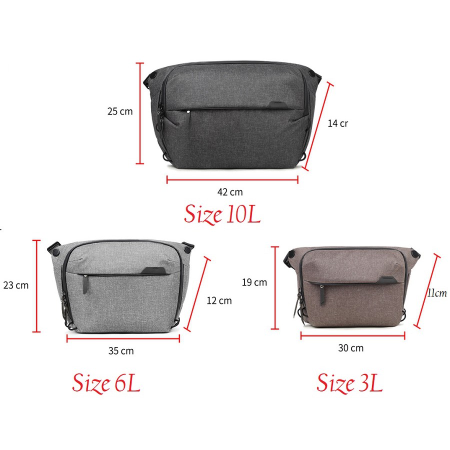 Túi máy ảnh Xiu-Jian (Kiểu dáng Peak Design Everyday Sling v2 3L ,6 L và 10L)