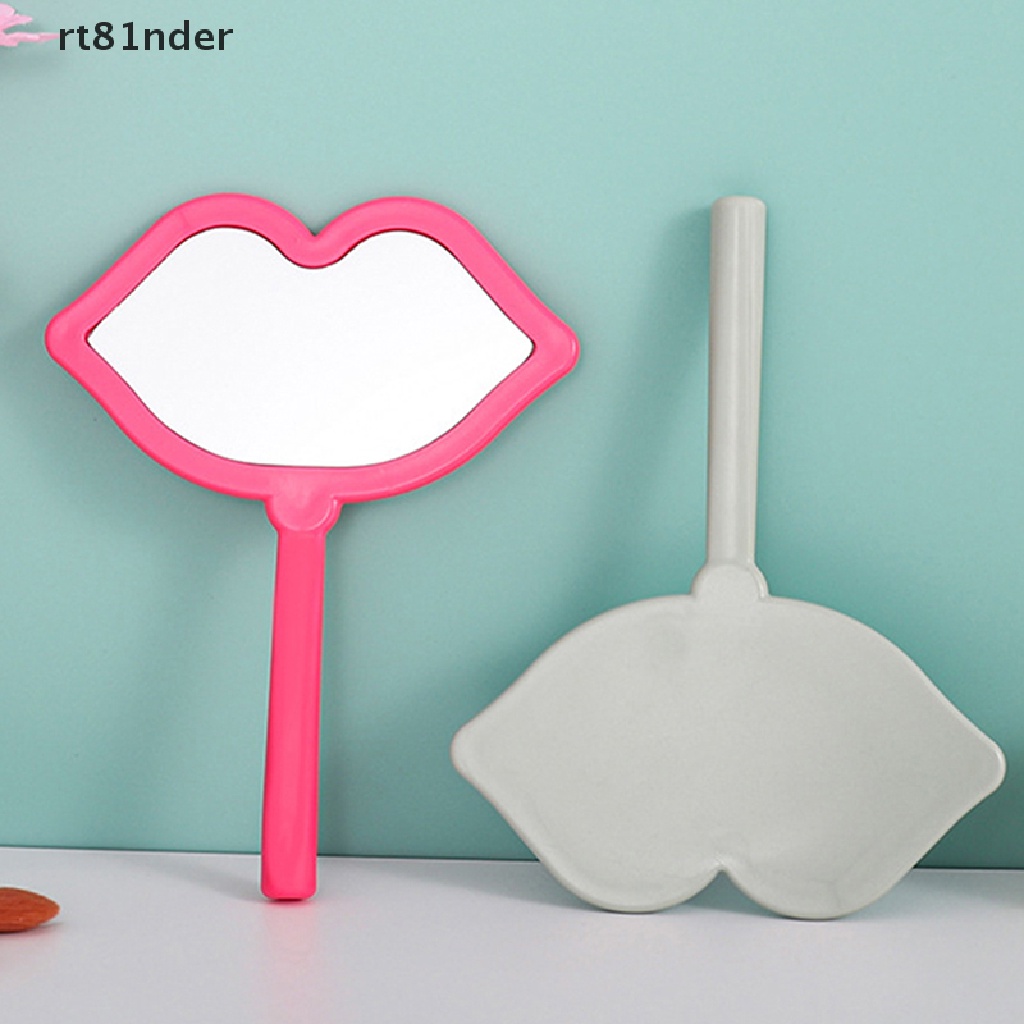 1 Gương Trang Điểm Mini Cầm Tay Hình Đôi Môi DIY